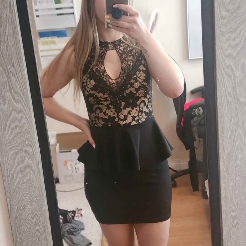 Peplum Lace Dress